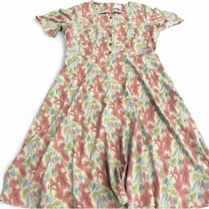 Multicolored unique vintage royal monk dress 2x